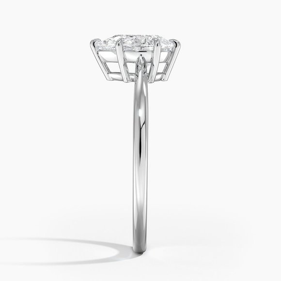 IGI 1 Ct Pear Cut Lab Diamond Engagement Ring, F-VS1 - Picture 3 of 4